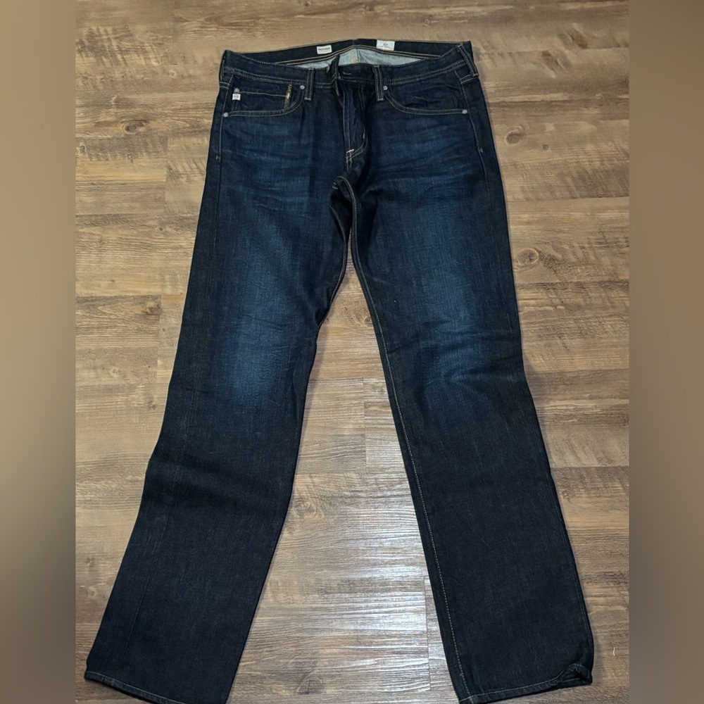 Ag Adriano Goldschmied Blue Straight Jeans Classic Style